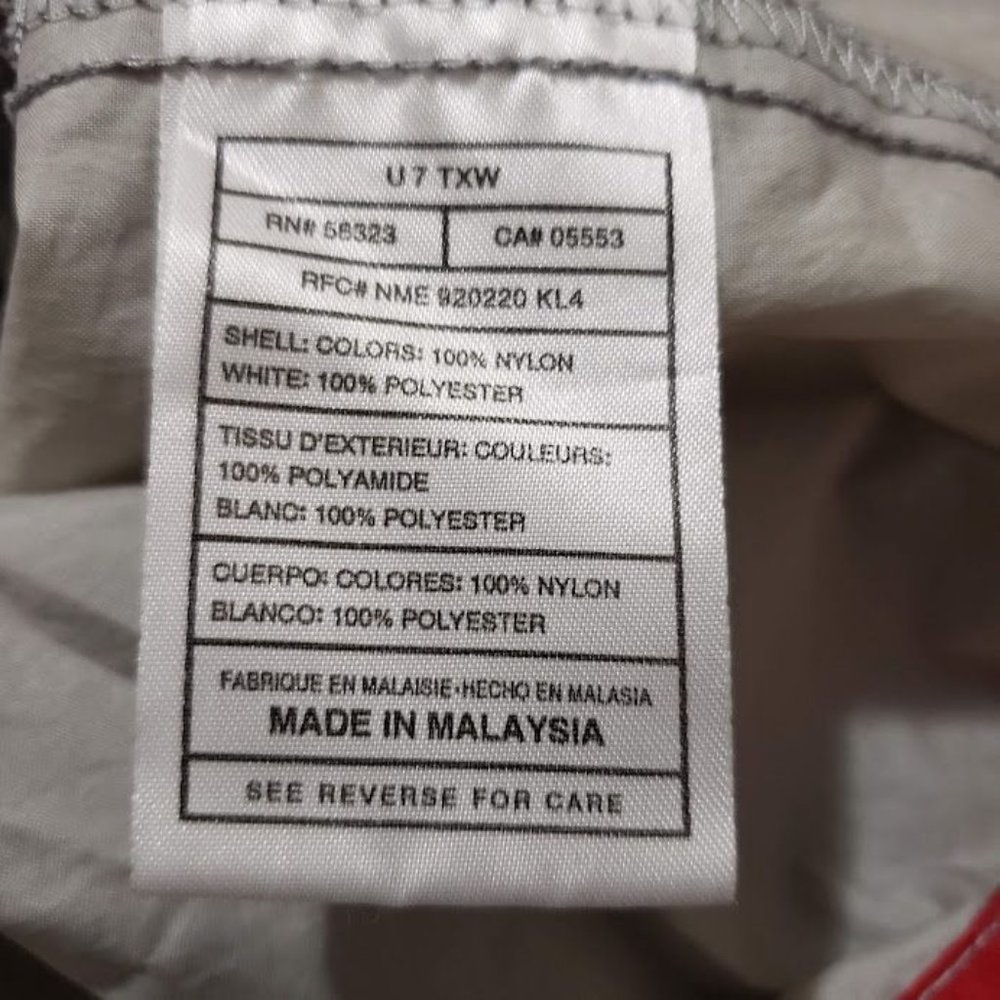 Nike Men's Windbreaker Jacket XL Gray Red Swoosh Nylon Half Zip White Label - Picture 9 of 11